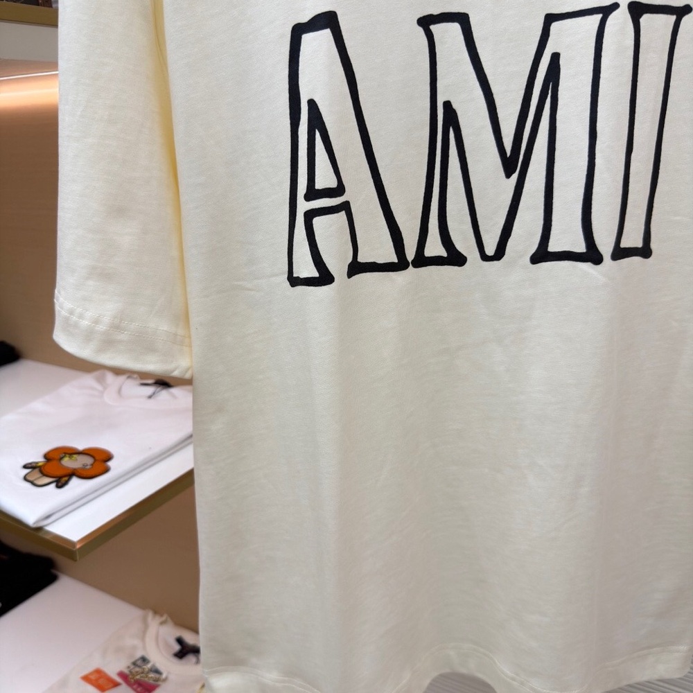 Ami Paris Letter Print Box-fit Short-sleeve - Picture 9 of 9